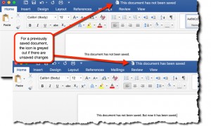 Save document in Office 2016 for Mac